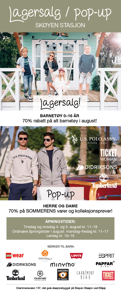 Lagersalg august 2020